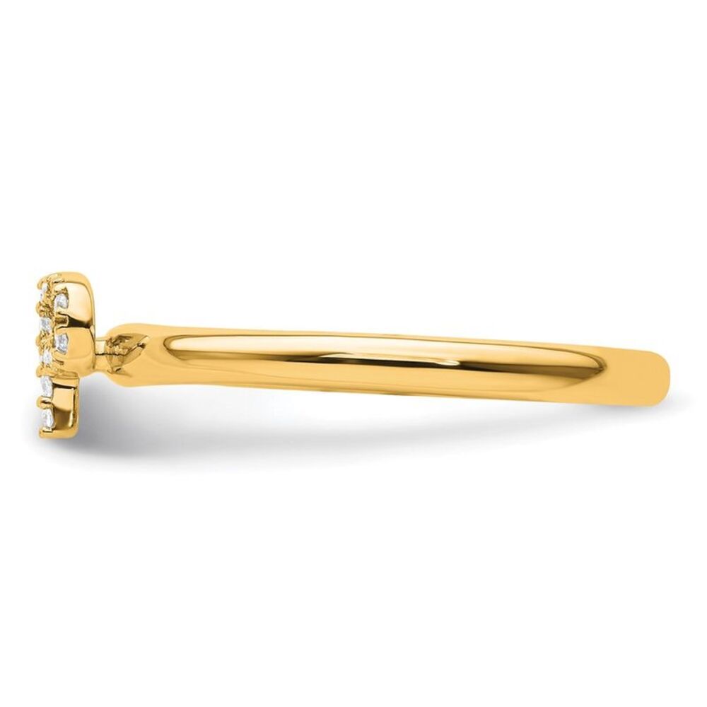 Kazi Luxury 14k Yellow Gold Stackable Diamond Ini… - image 3
